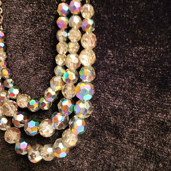 Cookie Lee Iridescent Multi-Strand Necklace NWT - Picture 4 of 6